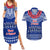 Personalised Toa Samoa Christmas Couples Matching Summer Maxi Dress and Hawaiian Shirt Samoa Siva Tau Manuia Le Kerisimasi Blue Vibe LT9 Blue - Polynesian Pride