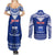 Personalised Toa Samoa Christmas Couples Matching Summer Maxi Dress and Long Sleeve Button Shirt Samoa Siva Tau Manuia Le Kerisimasi Blue Vibe LT9 - Polynesian Pride