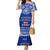 Personalised Toa Samoa Christmas Family Matching Mermaid Dress and Hawaiian Shirt Samoa Siva Tau Manuia Le Kerisimasi Blue Vibe LT9 Mom's Dress Blue - Polynesian Pride