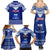 Personalised Toa Samoa Christmas Family Matching Summer Maxi Dress and Hawaiian Shirt Samoa Siva Tau Manuia Le Kerisimasi Blue Vibe LT9 - Polynesian Pride