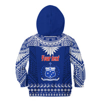Personalised Toa Samoa Christmas Kid Hoodie Samoa Siva Tau Manuia Le Kerisimasi Blue Vibe LT9 - Polynesian Pride