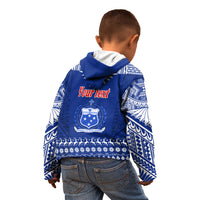 Personalised Toa Samoa Christmas Kid Hoodie Samoa Siva Tau Manuia Le Kerisimasi Blue Vibe LT9 - Polynesian Pride