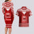 Toa Samoa Christmas Couples Matching Long Sleeve Bodycon Dress and Hawaiian Shirt Samoa Siva Tau Manuia Le Kerisimasi Red Vibe LT9 - Polynesian Pride