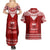 Toa Samoa Christmas Couples Matching Summer Maxi Dress and Hawaiian Shirt Samoa Siva Tau Manuia Le Kerisimasi Red Vibe LT9 - Polynesian Pride