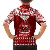 Toa Samoa Christmas Family Matching Mermaid Dress and Hawaiian Shirt Samoa Siva Tau Manuia Le Kerisimasi Red Vibe LT9 - Polynesian Pride