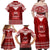 Toa Samoa Christmas Family Matching Off Shoulder Maxi Dress and Hawaiian Shirt Samoa Siva Tau Manuia Le Kerisimasi Red Vibe LT9 - Polynesian Pride