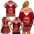 Toa Samoa Christmas Family Matching Off Shoulder Short Dress and Hawaiian Shirt Samoa Siva Tau Manuia Le Kerisimasi Red Vibe LT9 - Polynesian Pride