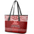 Toa Samoa Christmas Leather Tote Bag Samoa Siva Tau Manuia Le Kerisimasi Red Vibe LT9 - Polynesian Pride