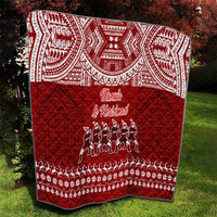 Toa Samoa Christmas Quilt Samoa Siva Tau Manuia Le Kerisimasi Red Vibe LT9 - Polynesian Pride
