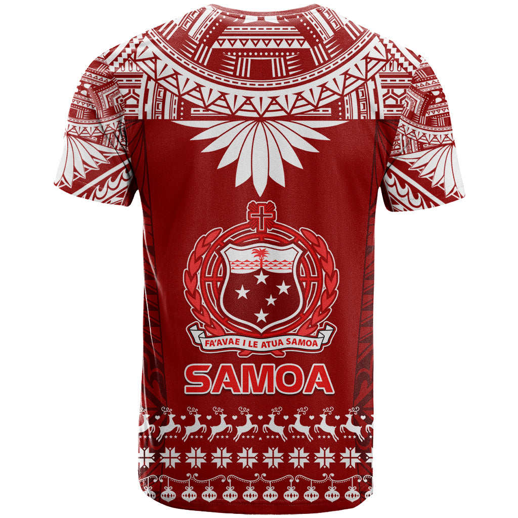 Toa Samoa Christmas T Shirt Samoa Siva Tau Manuia Le Kerisimasi Red Vibe LT9 - Polynesian Pride
