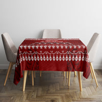 Toa Samoa Christmas Tablecloth Samoa Siva Tau Manuia Le Kerisimasi Red Vibe LT9 - Polynesian Pride
