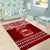 Personalised Toa Samoa Christmas Area Rug Samoa Siva Tau Manuia Le Kerisimasi Red Vibe LT9 - Polynesian Pride