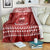 Personalised Toa Samoa Christmas Blanket Samoa Siva Tau Manuia Le Kerisimasi Red Vibe LT9 - Polynesian Pride