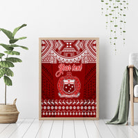 Personalised Toa Samoa Christmas Canvas Wall Art Samoa Siva Tau Manuia Le Kerisimasi Red Vibe LT9 - Polynesian Pride