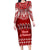 Personalised Toa Samoa Christmas Family Matching Long Sleeve Bodycon Dress and Hawaiian Shirt Samoa Siva Tau Manuia Le Kerisimasi Red Vibe LT9 Mom's Dress Red - Polynesian Pride