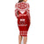 Personalised Toa Samoa Christmas Family Matching Long Sleeve Bodycon Dress and Hawaiian Shirt Samoa Siva Tau Manuia Le Kerisimasi Red Vibe LT9 - Polynesian Pride