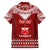 Personalised Toa Samoa Christmas Family Matching Short Sleeve Bodycon Dress and Hawaiian Shirt Samoa Siva Tau Manuia Le Kerisimasi Red Vibe LT9 - Polynesian Pride