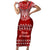 Personalised Toa Samoa Christmas Family Matching Short Sleeve Bodycon Dress and Hawaiian Shirt Samoa Siva Tau Manuia Le Kerisimasi Red Vibe LT9 Mom's Dress Red - Polynesian Pride