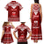 Personalised Toa Samoa Christmas Family Matching Tank Maxi Dress and Hawaiian Shirt Samoa Siva Tau Manuia Le Kerisimasi Red Vibe LT9 - Polynesian Pride