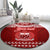 Personalised Toa Samoa Christmas Round Carpet Samoa Siva Tau Manuia Le Kerisimasi Red Vibe LT9 - Polynesian Pride