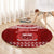 Personalised Toa Samoa Christmas Round Carpet Samoa Siva Tau Manuia Le Kerisimasi Red Vibe LT9 - Polynesian Pride