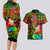 Personalised Vanuatu Joyeux Noel Couples Matching Long Sleeve Bodycon Dress and Hawaiian Shirt Christmas Santas God Yumi LT9 - Polynesian Pride