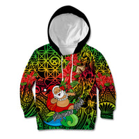 Personalised Vanuatu Joyeux Noel Kid Hoodie Christmas Santas God Yumi LT9 Hoodie Reggae - Polynesian Pride
