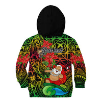 Personalised Vanuatu Joyeux Noel Kid Hoodie Christmas Santas God Yumi LT9 - Polynesian Pride