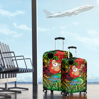 Personalised Vanuatu Joyeux Noel Luggage Cover Christmas Santas God Yumi LT9 - Polynesian Pride
