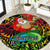 Personalised Vanuatu Joyeux Noel Round Carpet Christmas Santas God Yumi LT9 Reggae - Polynesian Pride