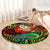 Personalised Vanuatu Joyeux Noel Round Carpet Christmas Santas God Yumi LT9 - Polynesian Pride