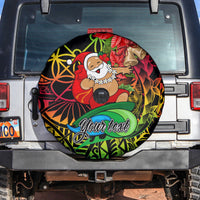 Personalised Vanuatu Joyeux Noel Spare Tire Cover Christmas Santas God Yumi LT9 - Polynesian Pride