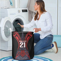 Custom New Zealand Laundry Basket Maori Kiwiana Pattern Tukutuku Motif LT9 - Polynesian Pride