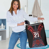 Custom New Zealand Laundry Basket Maori Kiwiana Pattern Tukutuku Motif LT9 - Polynesian Pride