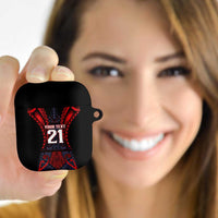 Custom New Zealand AirPods Case Maori Kiwiana Pattern Tukutuku Motif LT9 - Polynesian Pride