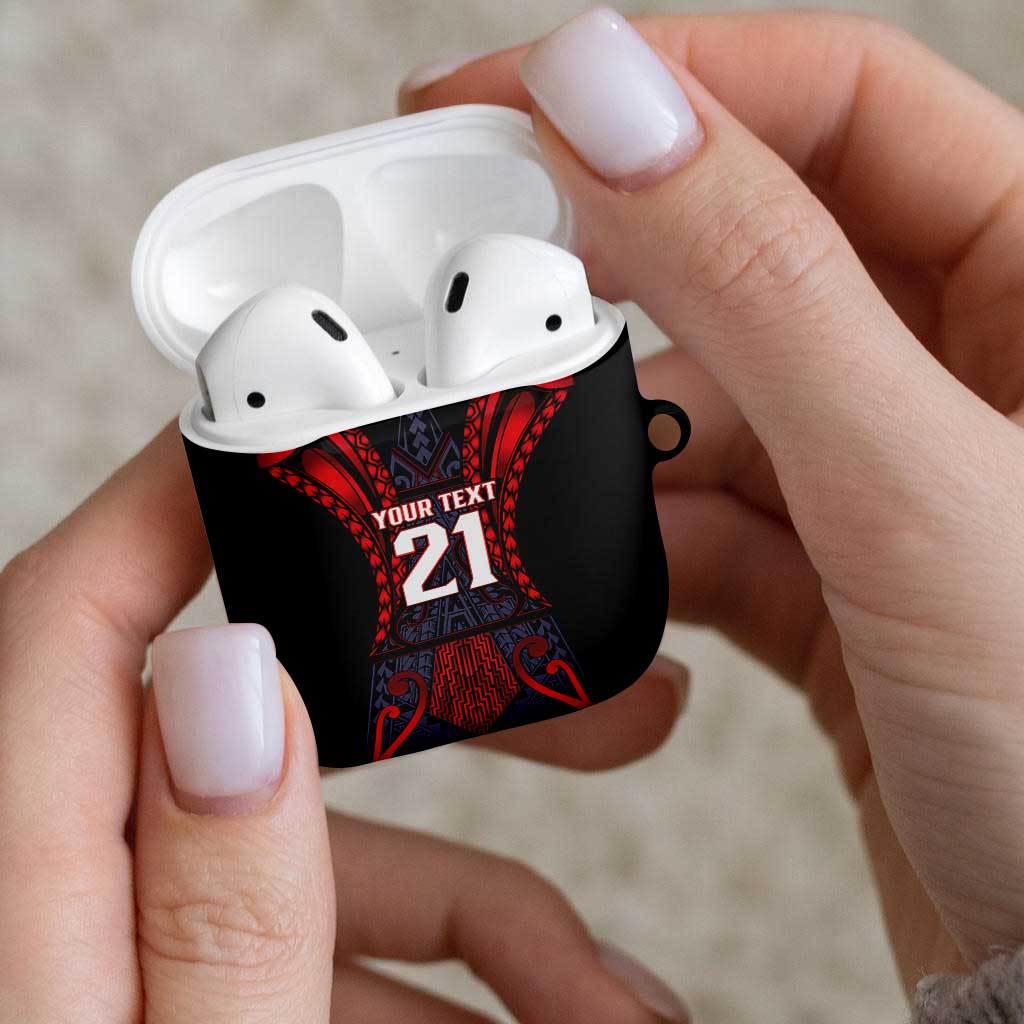 Custom New Zealand AirPods Case Maori Kiwiana Pattern Tukutuku Motif LT9 - Polynesian Pride