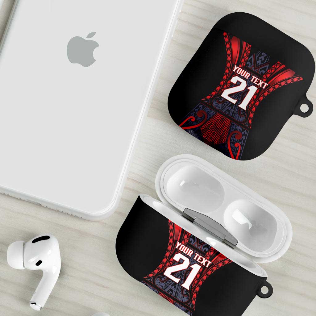 Custom New Zealand AirPods Case Maori Kiwiana Pattern Tukutuku Motif LT9 - Polynesian Pride