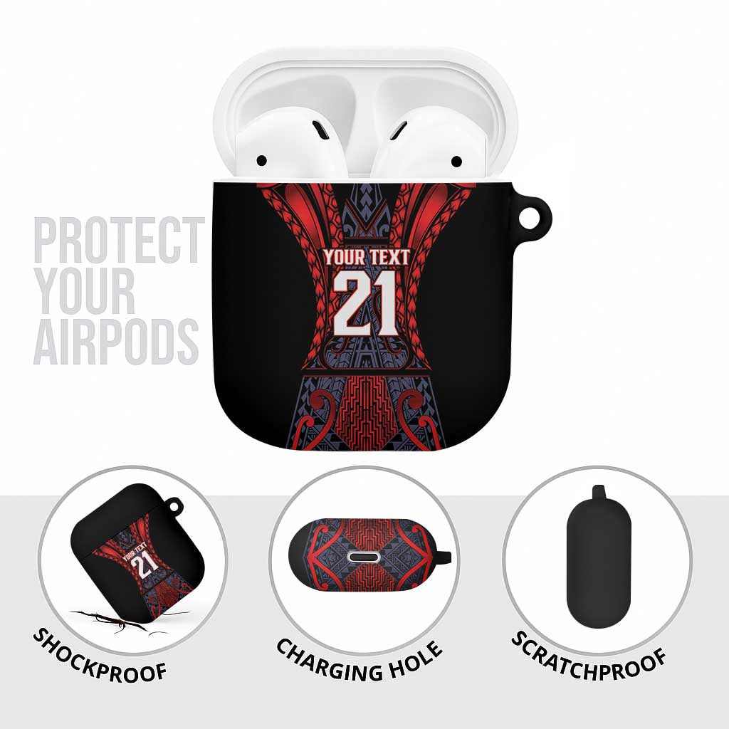 Custom New Zealand AirPods Case Maori Kiwiana Pattern Tukutuku Motif LT9 - Polynesian Pride