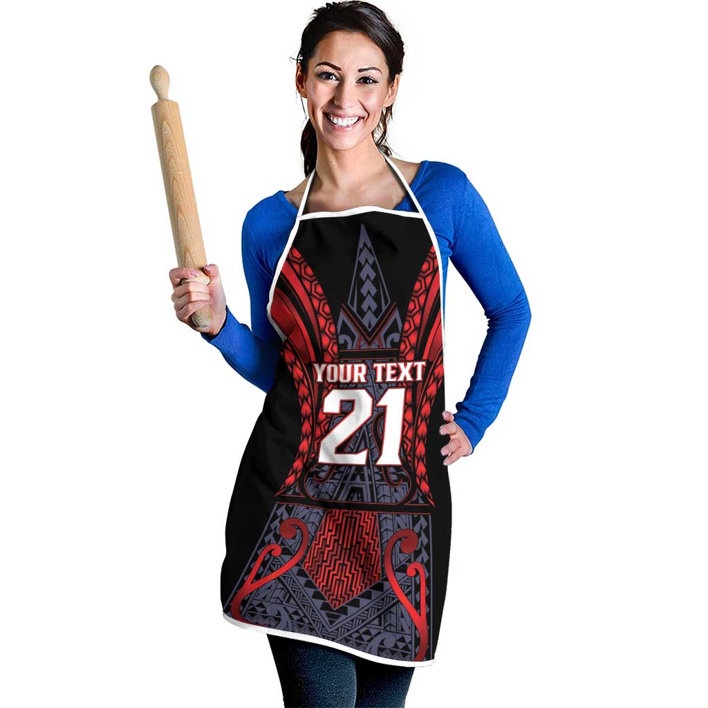 Custom New Zealand Apron Maori Kiwiana Pattern Tukutuku Motif LT9 - Polynesian Pride