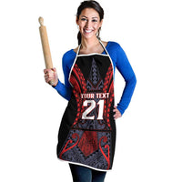 Custom New Zealand Apron Maori Kiwiana Pattern Tukutuku Motif LT9 - Polynesian Pride