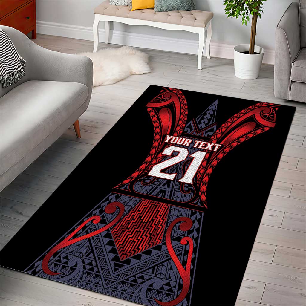 Custom New Zealand Area Rug Maori Kiwiana Pattern Tukutuku Motif LT9 - Polynesian Pride