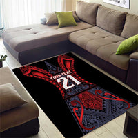 Custom New Zealand Area Rug Maori Kiwiana Pattern Tukutuku Motif LT9 - Polynesian Pride
