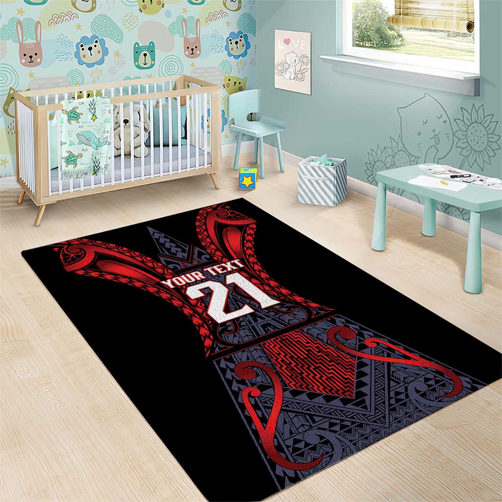 Custom New Zealand Area Rug Maori Kiwiana Pattern Tukutuku Motif LT9 - Polynesian Pride