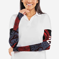 Custom New Zealand Arm Sleeves Maori Kiwiana Pattern Tukutuku Motif LT9 - Polynesian Pride