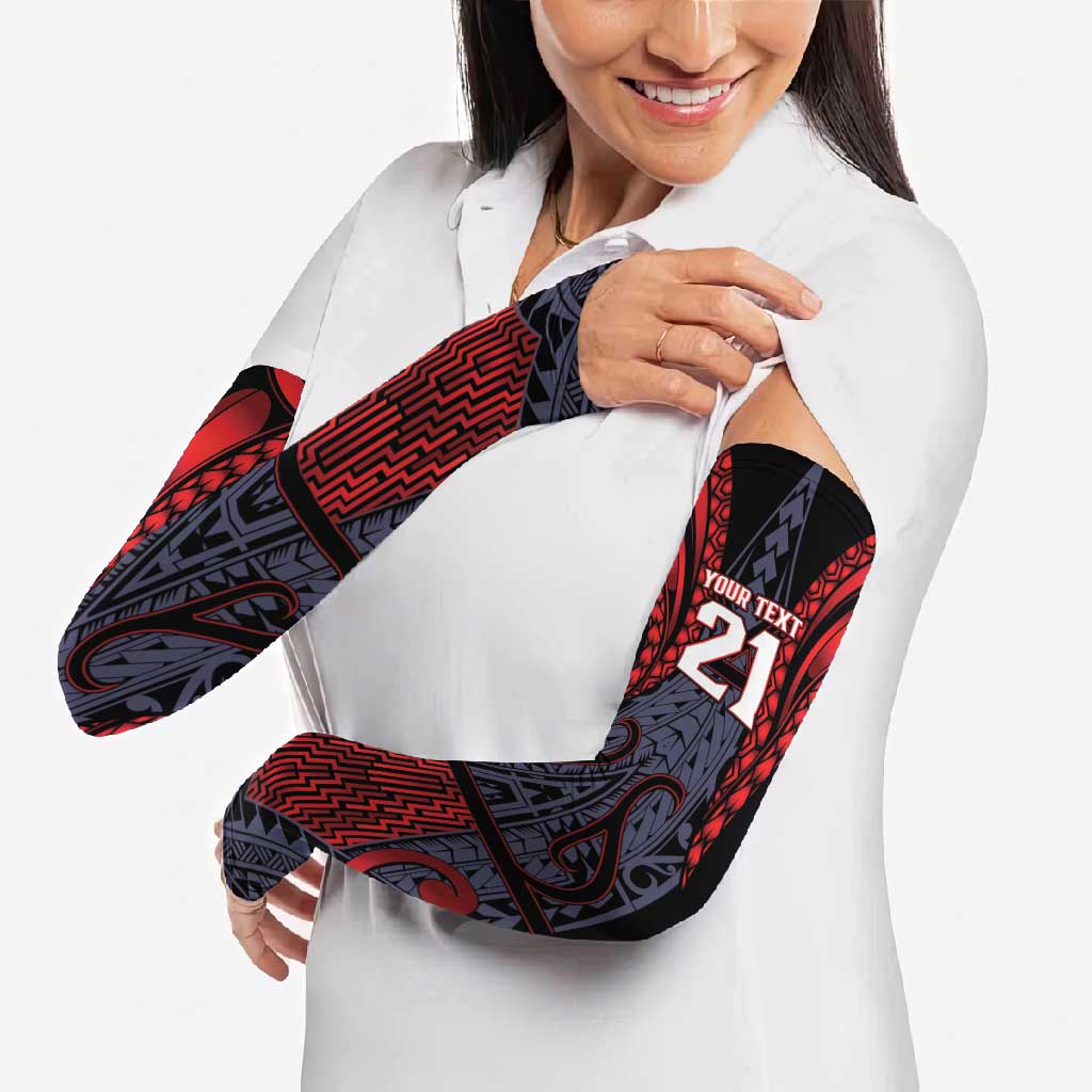 Custom New Zealand Arm Sleeves Maori Kiwiana Pattern Tukutuku Motif LT9 - Polynesian Pride