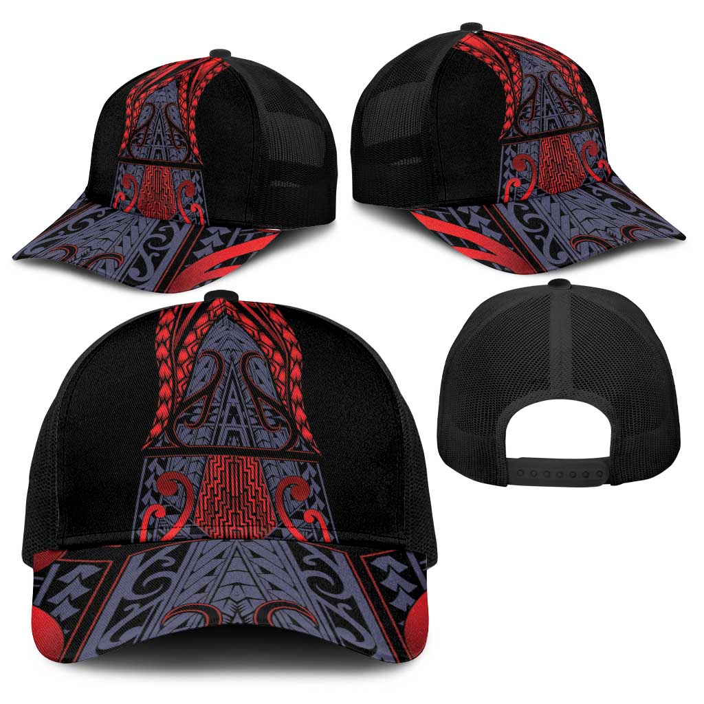 New Zealand Baseball Net Cap Maori Kiwiana Pattern Tukutuku Motif LT9 - Polynesian Pride