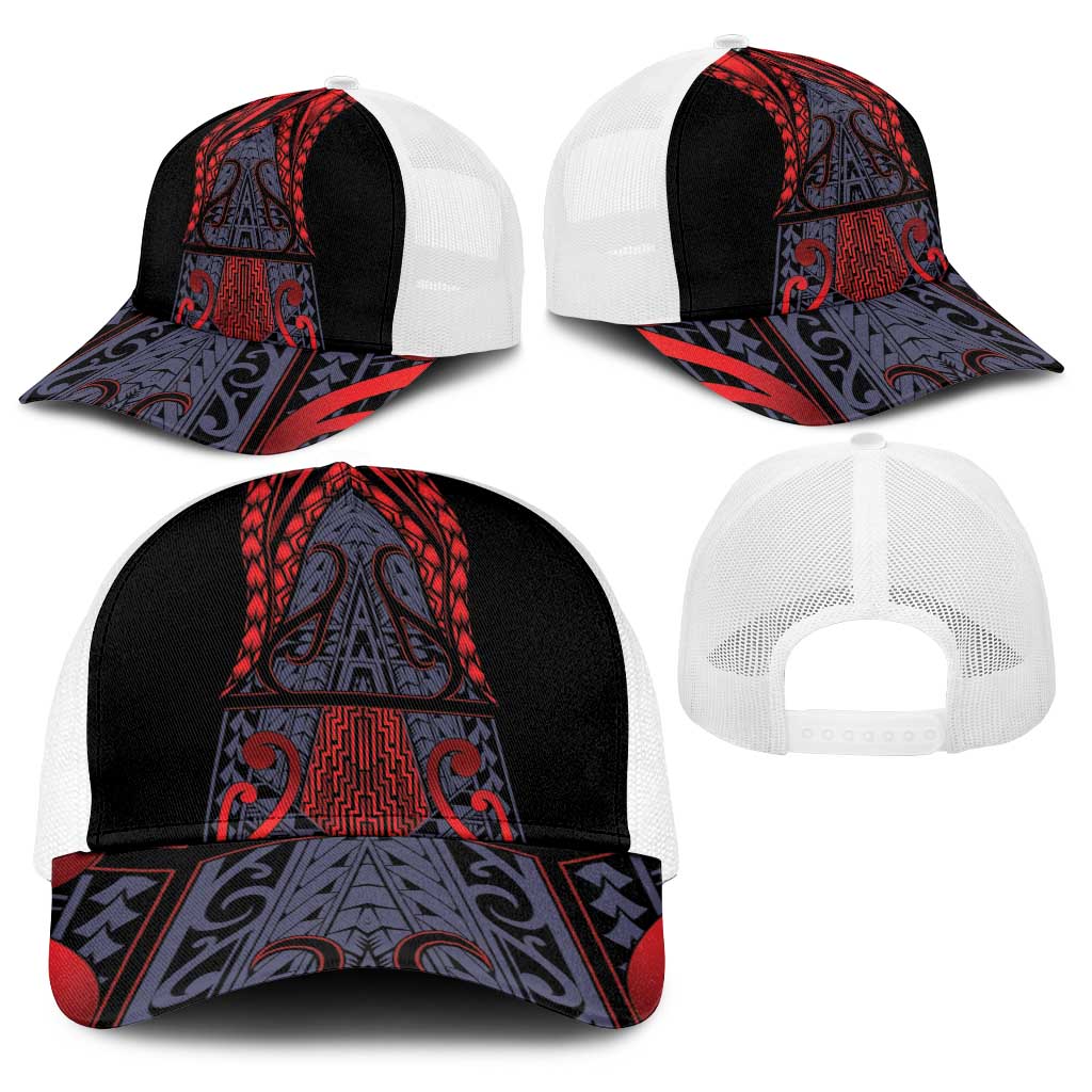 New Zealand Baseball Net Cap Maori Kiwiana Pattern Tukutuku Motif LT9 - Polynesian Pride