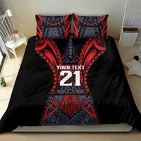 Custom New Zealand Bedding Set Maori Kiwiana Pattern Tukutuku Motif
