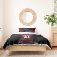 Custom New Zealand Bedding Set Maori Kiwiana Pattern Tukutuku Motif