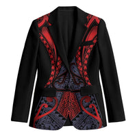 Custom New Zealand Blazer Maori Kiwiana Pattern Tukutuku Motif LT9 Unisex Red - Polynesian Pride